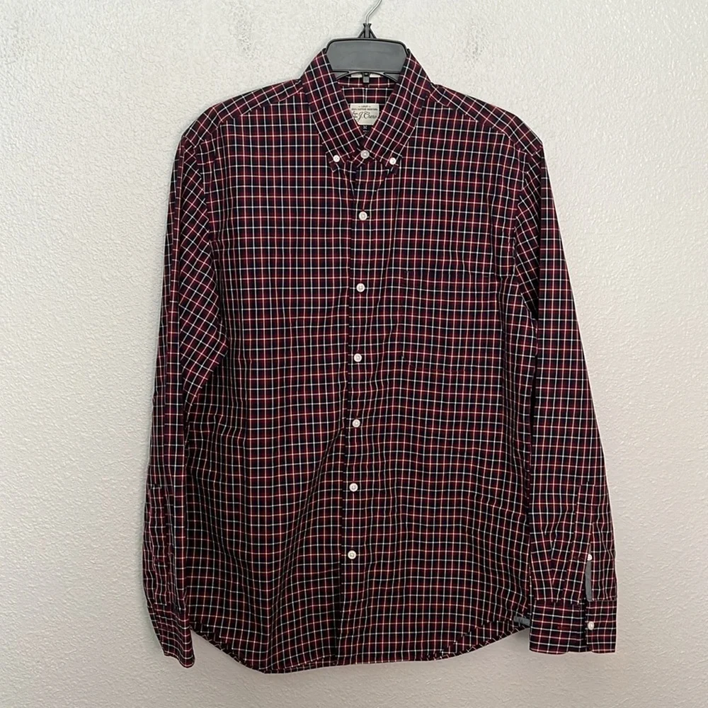 JCrew Classic Fit Button Down Shirt Plaid Size Medium